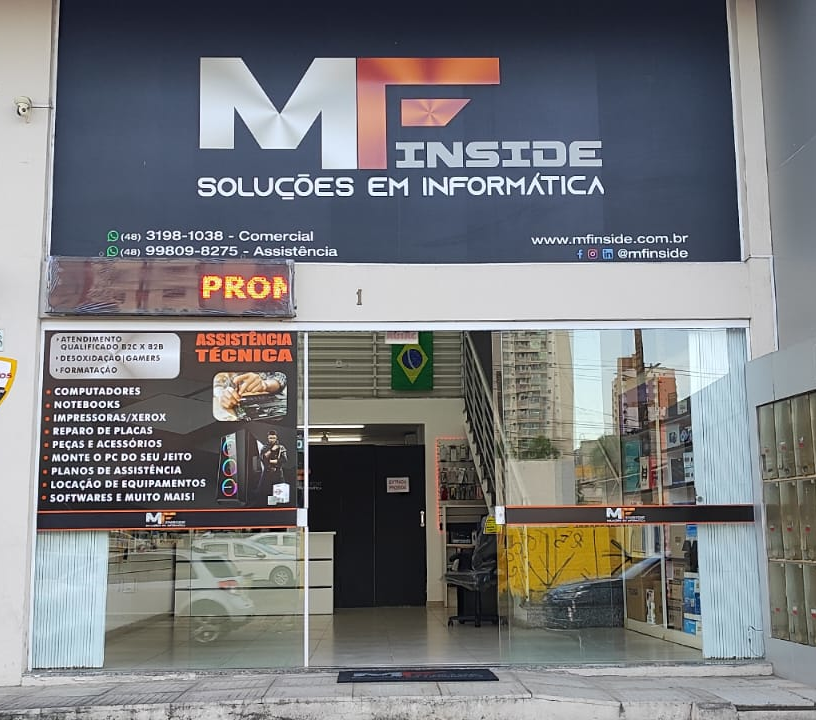Fachada da loja MFInside em Criciúma
